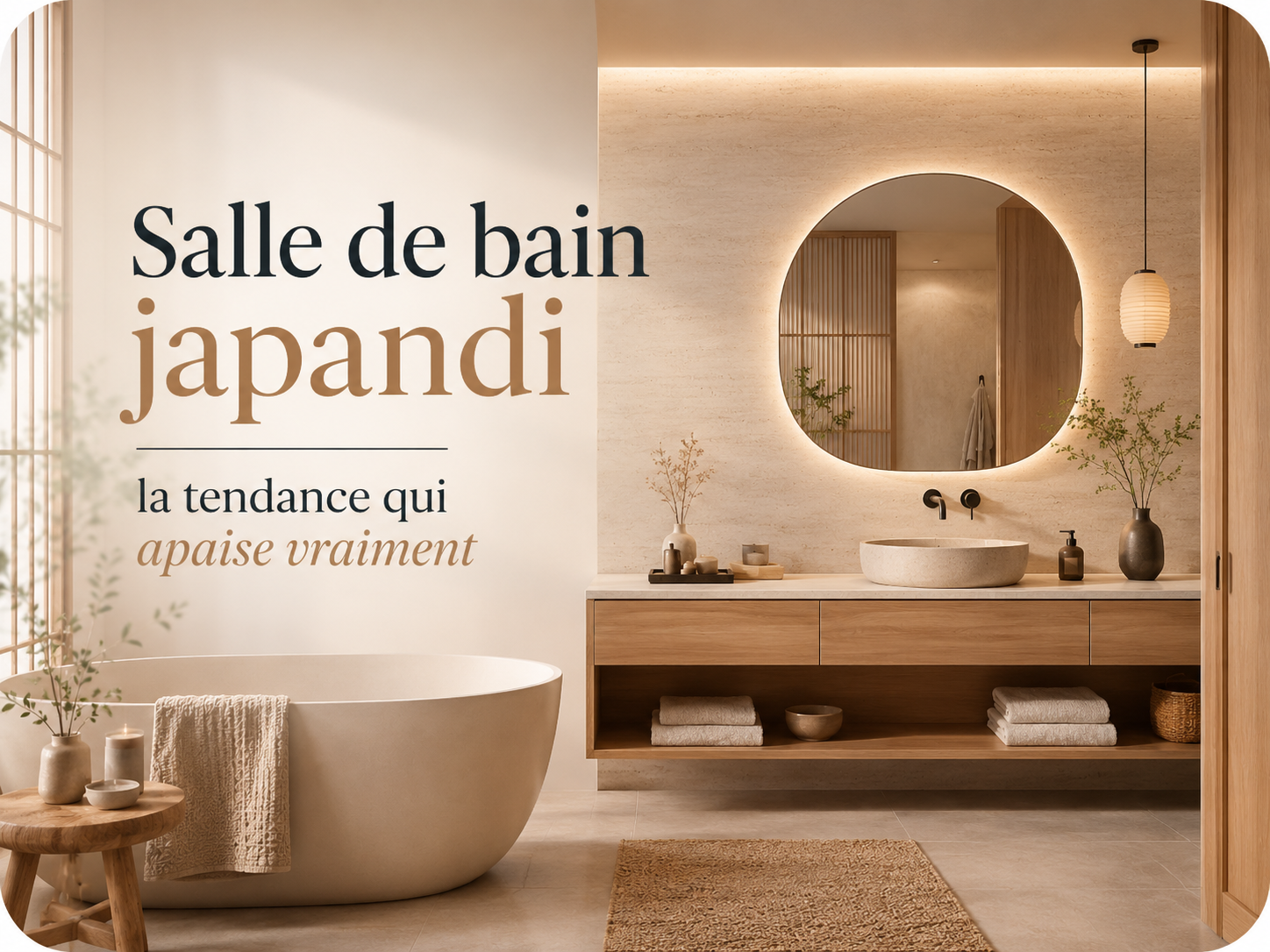 Salle de bain japandi : la tendance qui apaise vraiment