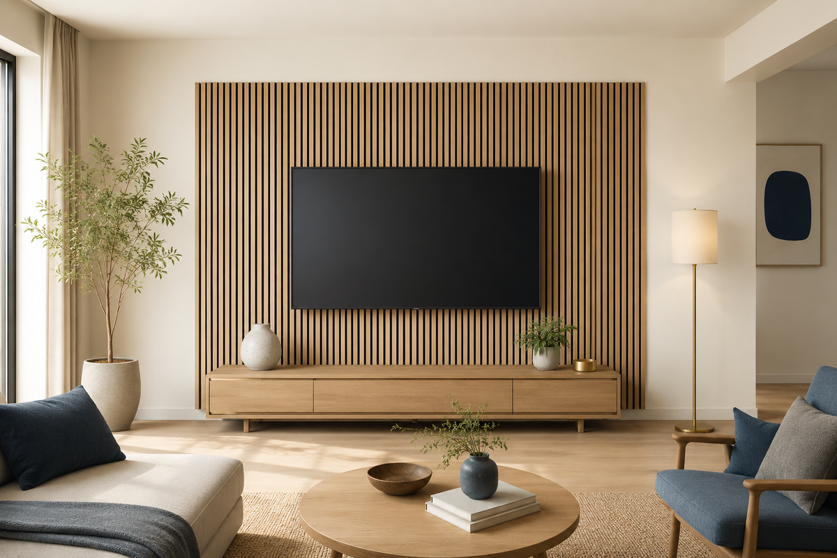 Mur TV en bois : idées, pose et conseils pour un habillage réussi