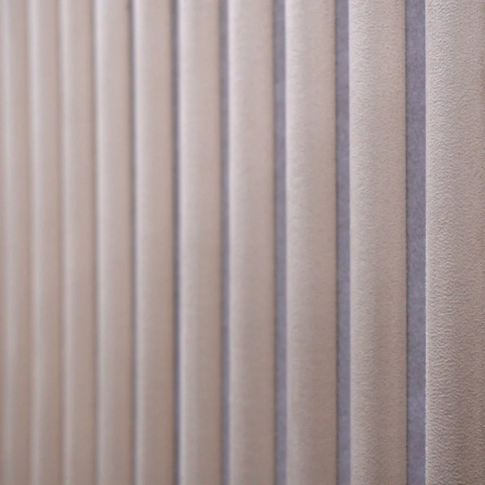 Panneau Acoustique Bois - Textile Daim Taupe - Design Luxe - vue alternative