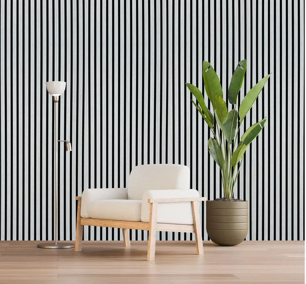 Panneau Acoustique Bois Gris Clair - 270 Feutrine Noir - vue alternative