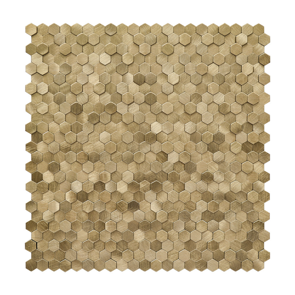 Crédence Mosaïque Adhésive Relief Doré Décoration Cuisine - By My Deco