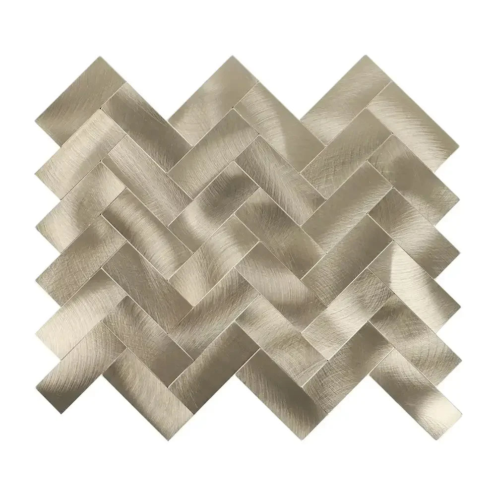 Credence Adhesive En Mosaique Chevron Doré Pour Cuisine - vue alternative