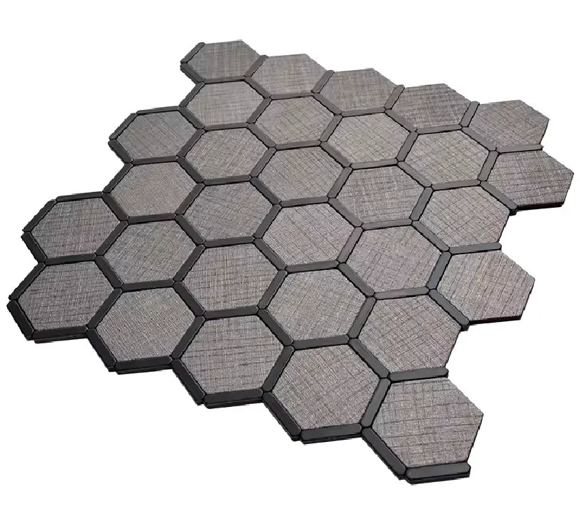 Crédence Adhésive - Mosaique Hexagonal Noir Design Décoration - vue alternative