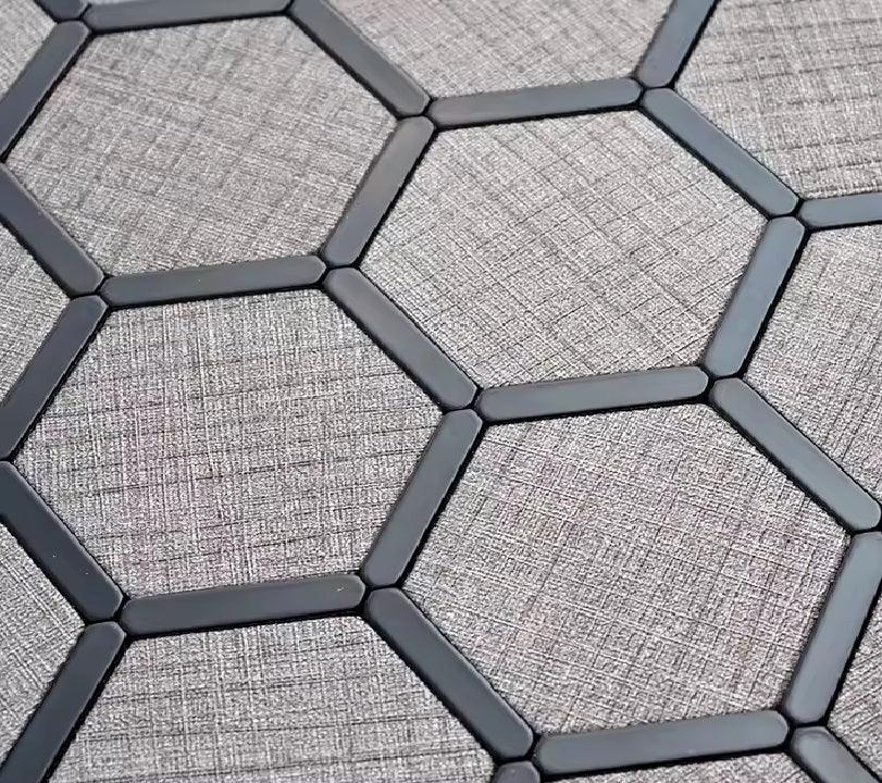 Crédence Adhésive - Mosaique Hexagonal Noir Design Décoration - vue alternative
