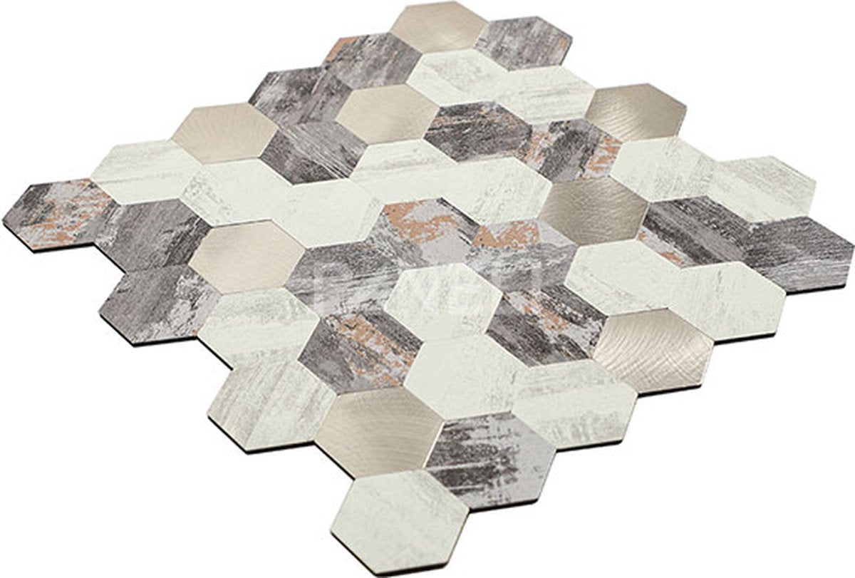 Crédence Adhésive Mosaique Hexagonale Beige Pour Cuisine Imperméable - By My Deco