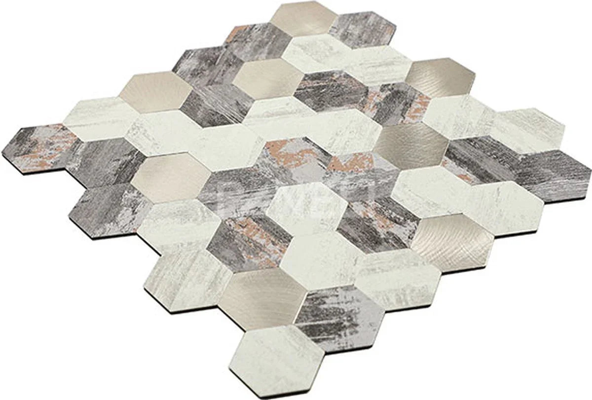Crédence Adhésive Mosaique Hexagonale Beige Pour Cuisine Imperméable - By My Deco