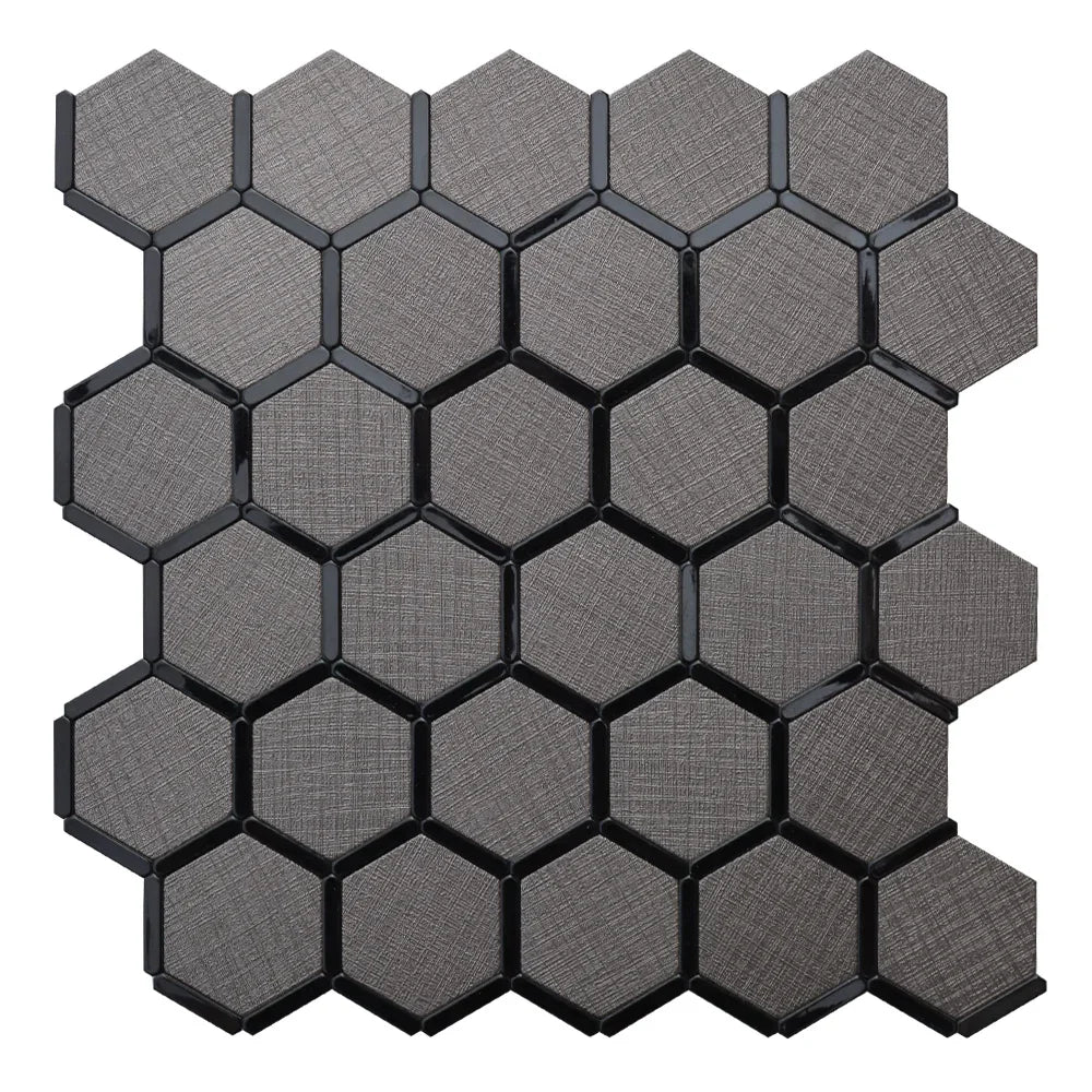 Crédence Adhésive - Mosaique Hexagonal Noir Design Décoration - vue alternative