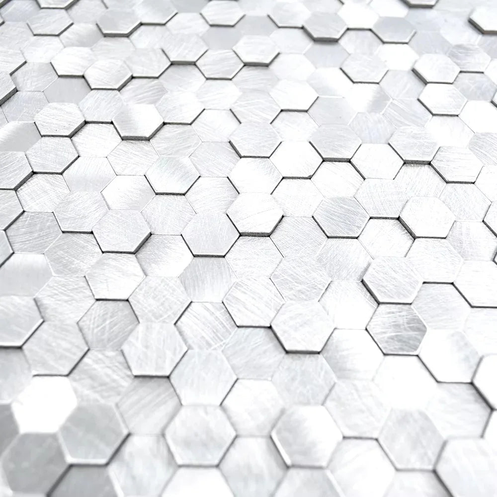 Plaque Mosaique Adhésive Crédence de Cuisine Relief Chromée 3D - vue alternative