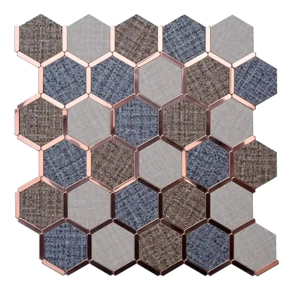 Plaque Mosaïque Adhésive Crédence Cuivre Bleu - vue alternative