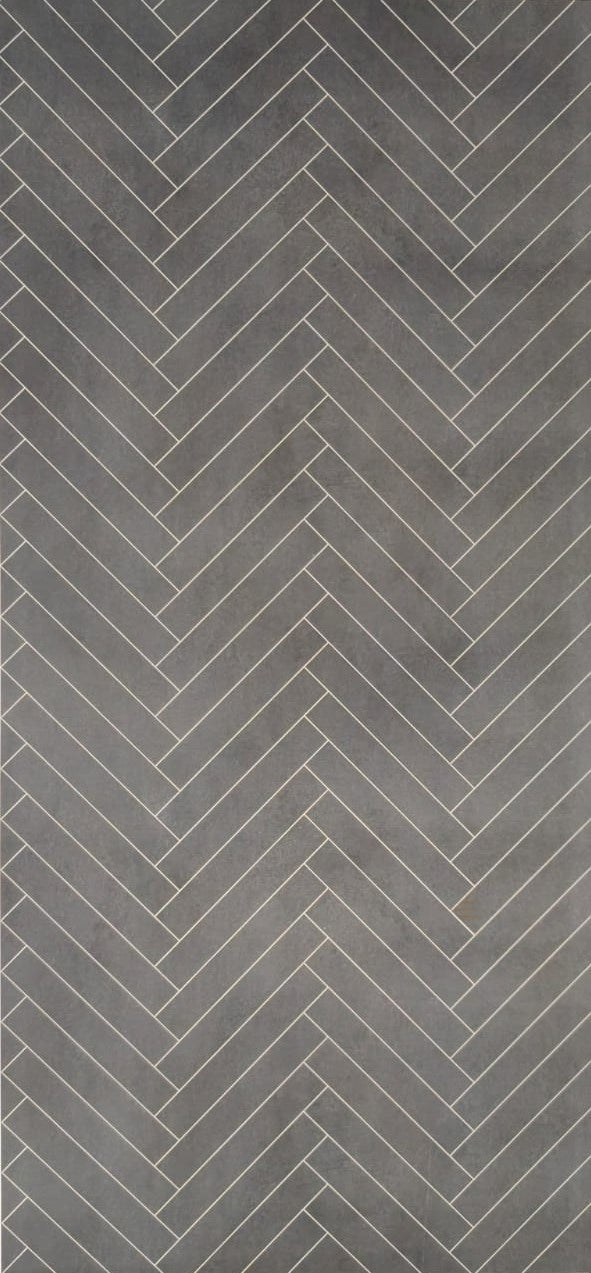 Panneau Mural PVC Chevron Anthracite - vue alternative
