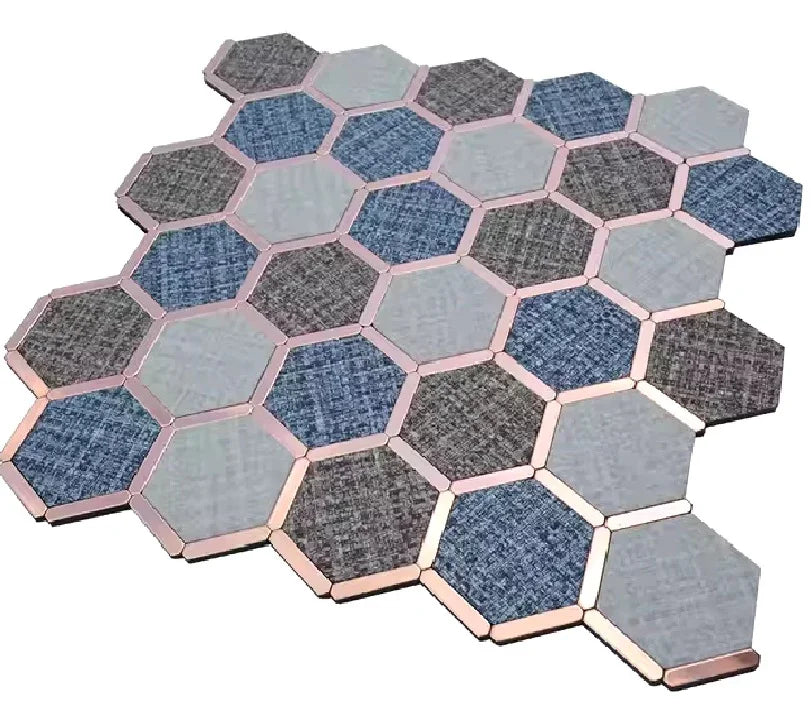 Plaque Mosaïque Adhésive Crédence Cuivre Bleu - vue alternative