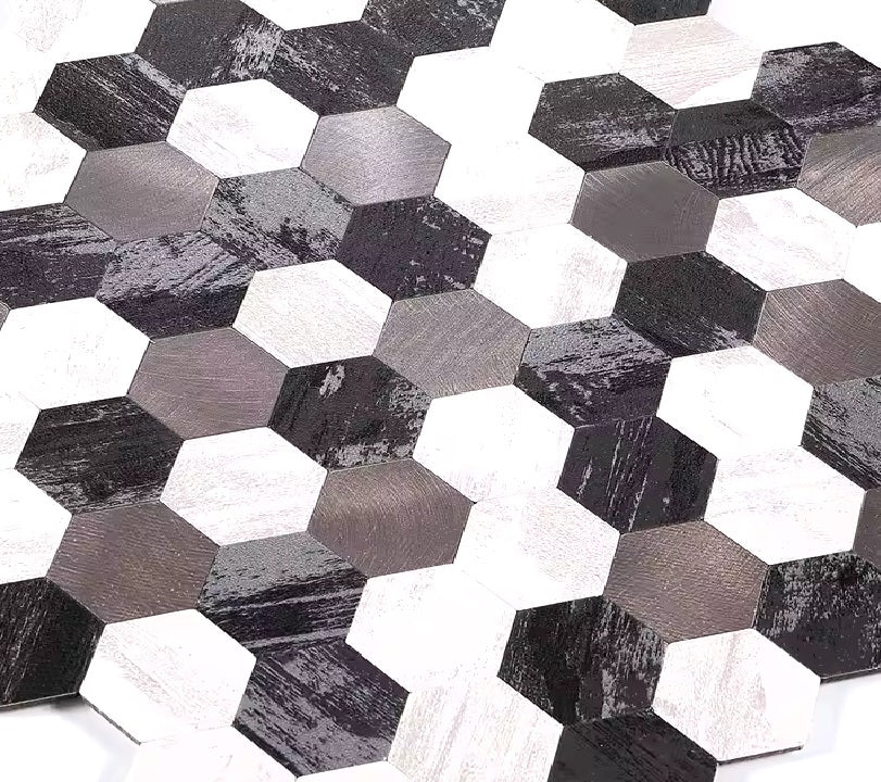 Crédence Mosaique Adhésive Cuisine a coller Noir Beige - By My Deco