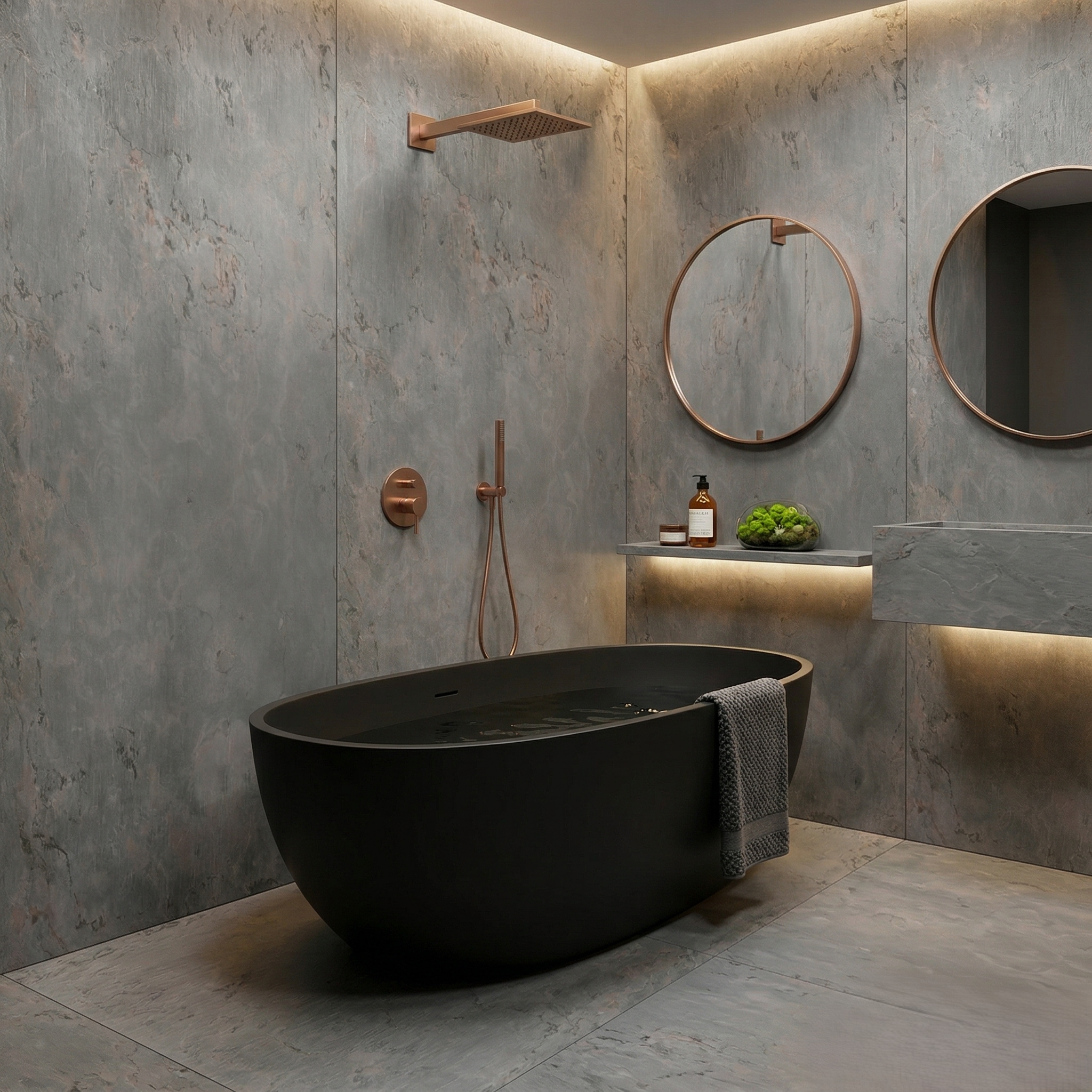 Feuille de Pierre Naturelle Indian Glory 260 x 120 cm Salle De Bain - vue alternative