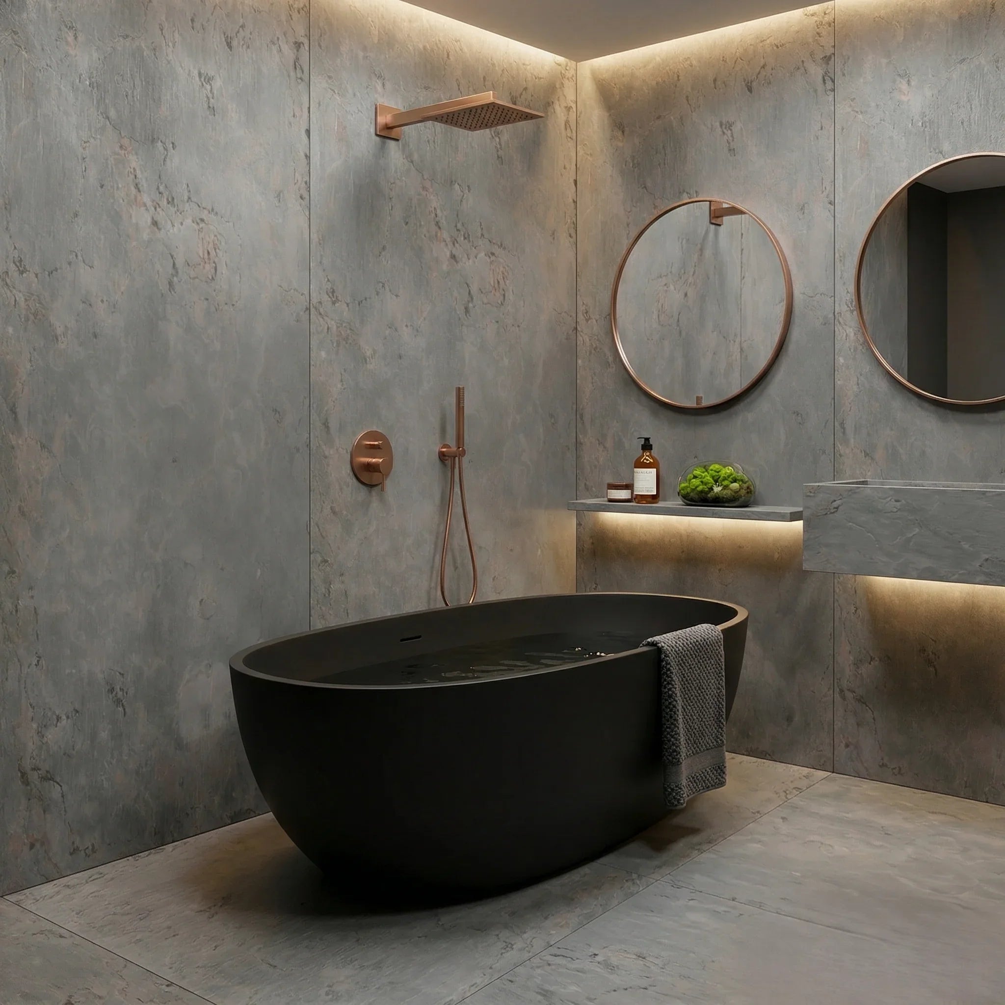 Feuille de Pierre Naturelle Indian Glory 260 x 120 cm Salle De Bain - vue alternative