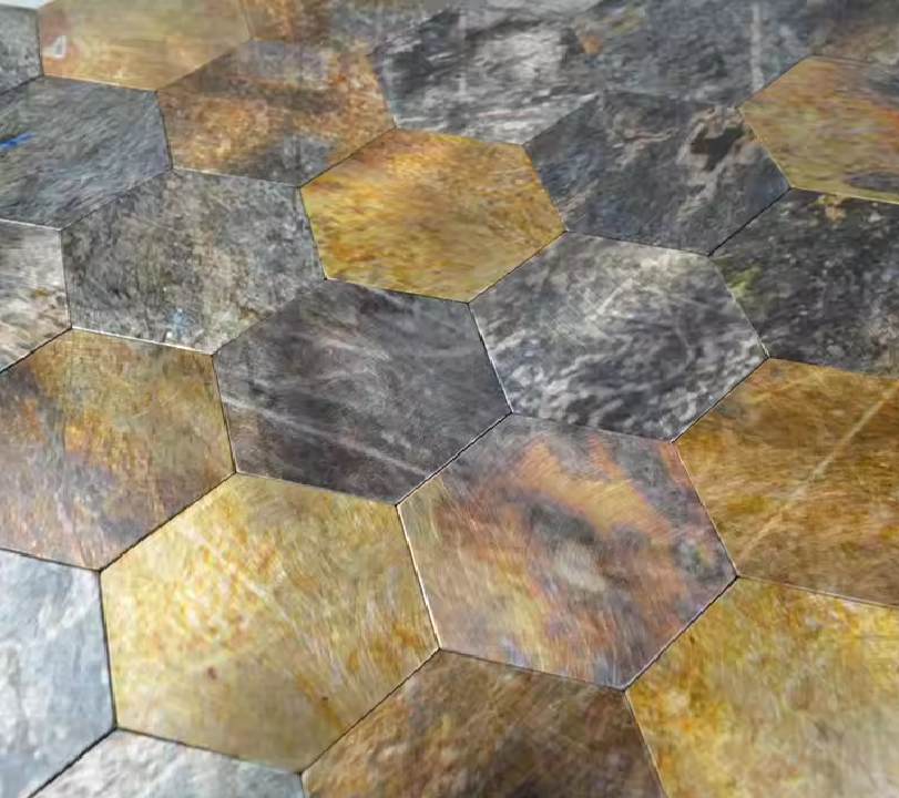Crédence Autocollante Mosaique Cuivre Brillant Impérmeable - By My Deco