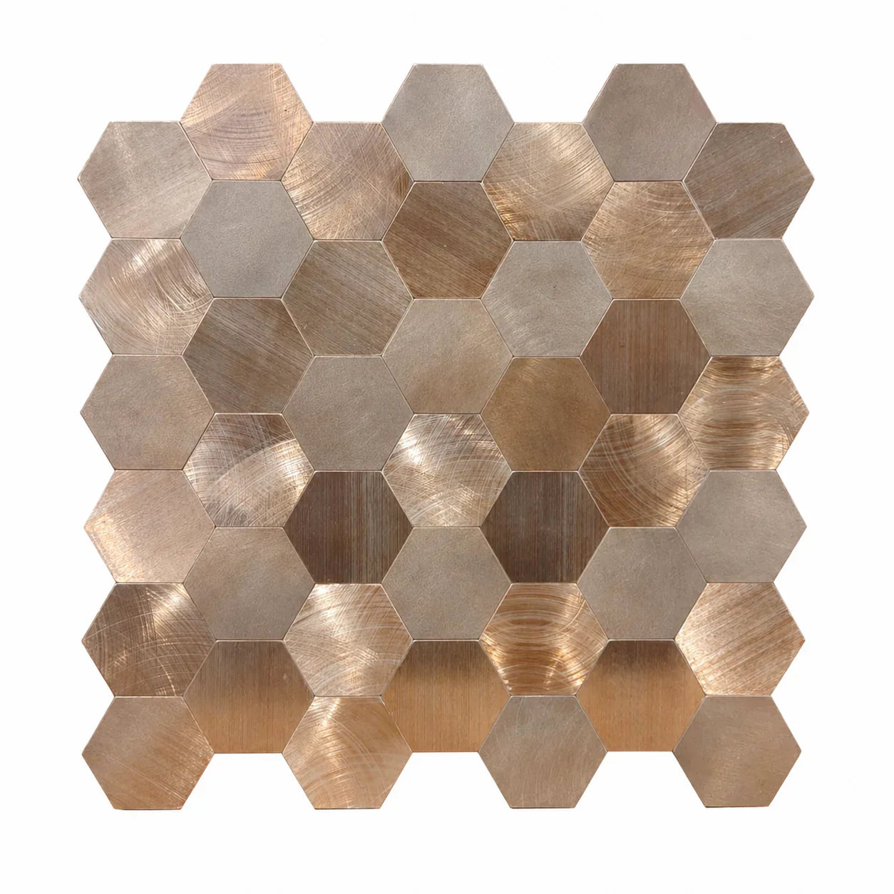 Crédence Adhésive Hexagone Champagne Japandi — Mosaïque Cuisine - vue alternative