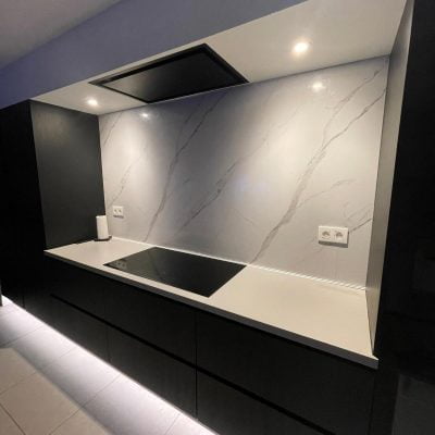 crédence de cuisine pvc blanc