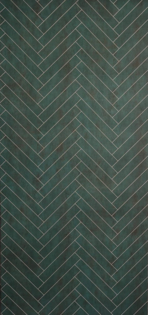 panneau_mural_vert_motif_décoratif