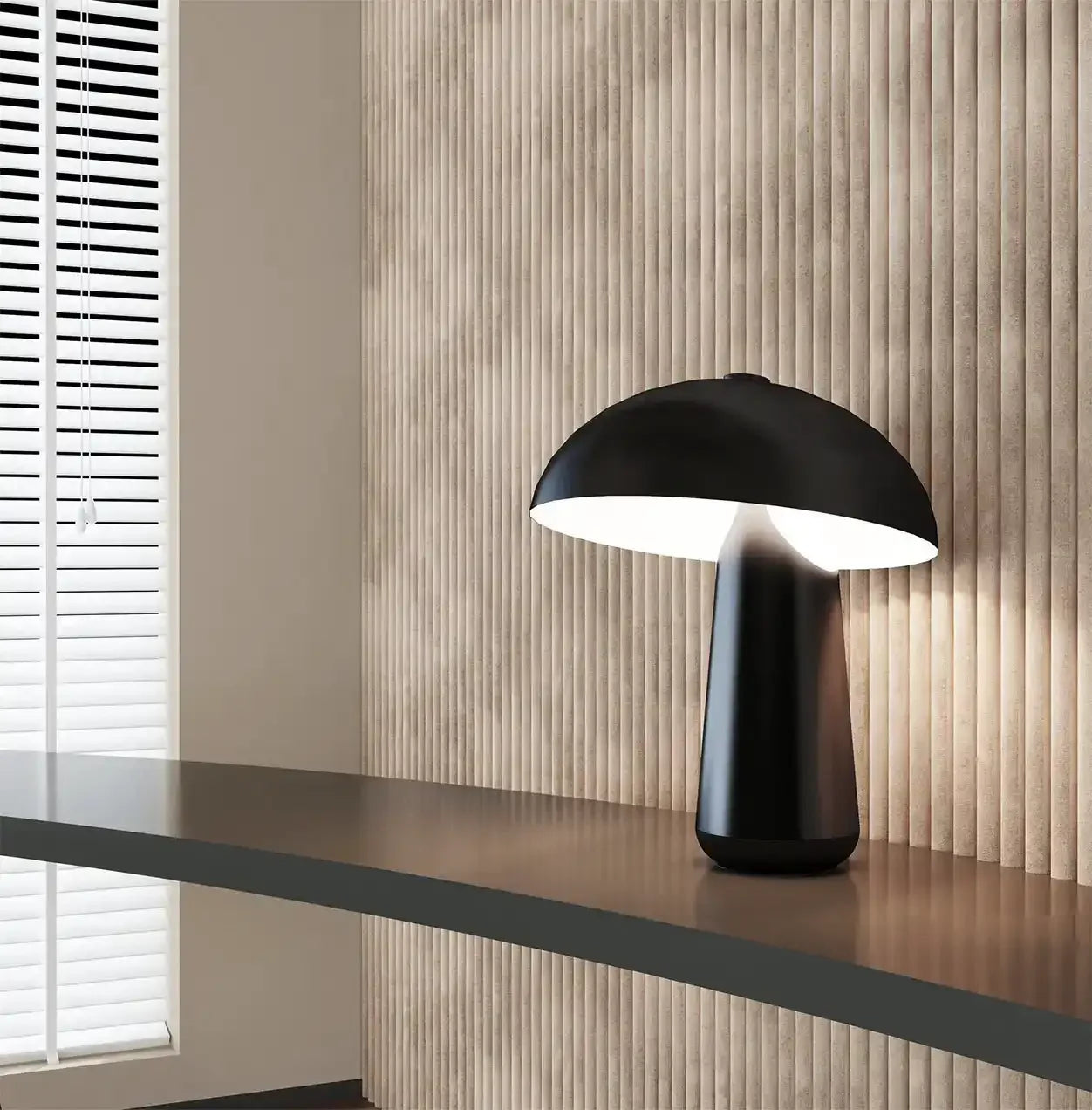 Panneau Acoustique Bois - Textile Daim Taupe - Design Luxe - vue alternative