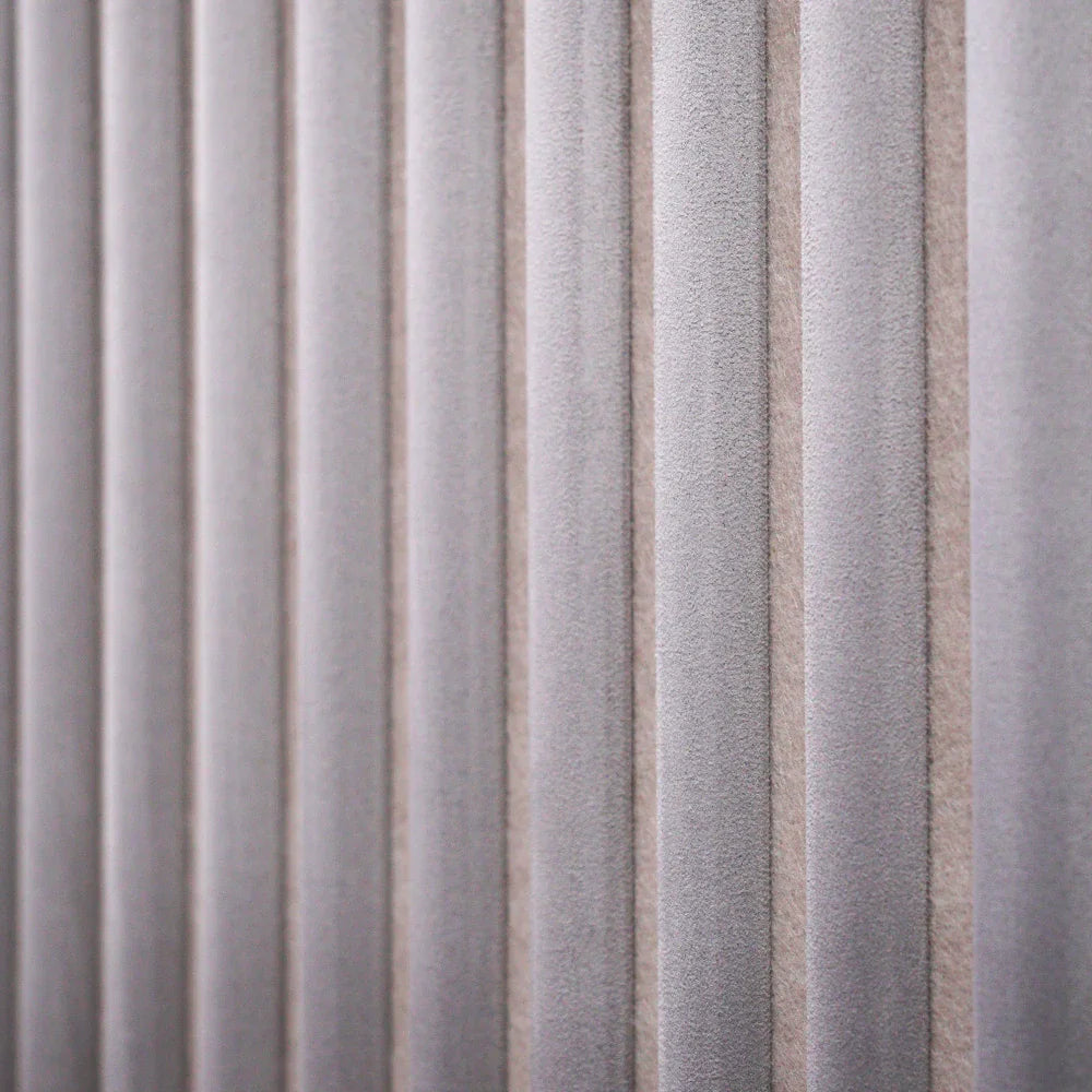 Panneau Acoustique Bois - Textile Daim Gris Clair - 260 x 60 cm - vue alternative