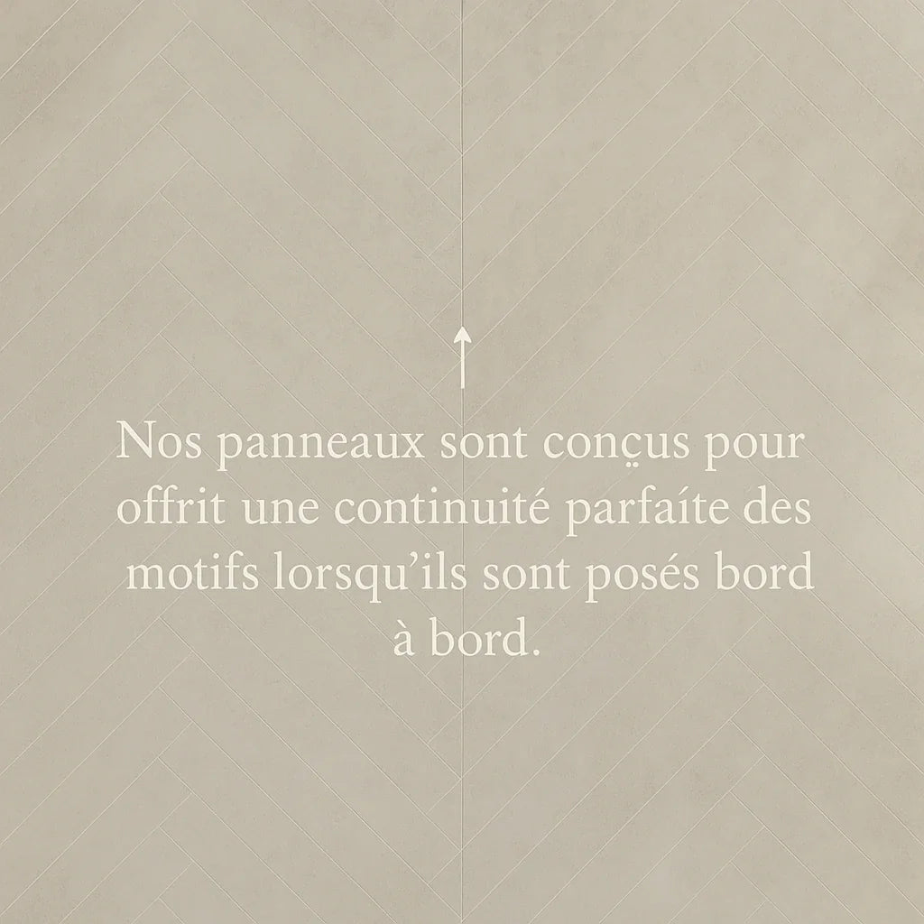 panneau mural bord a bord beige