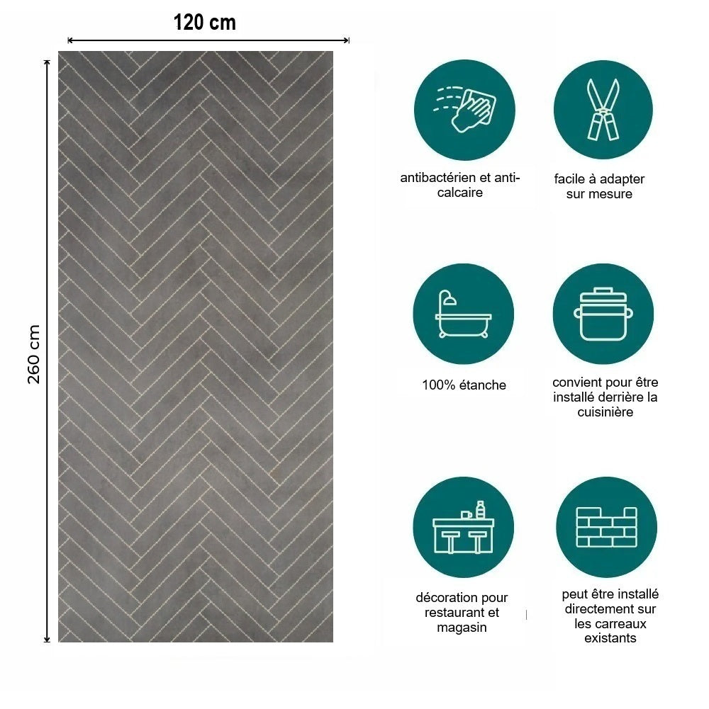 panneau chevron anthracite detail