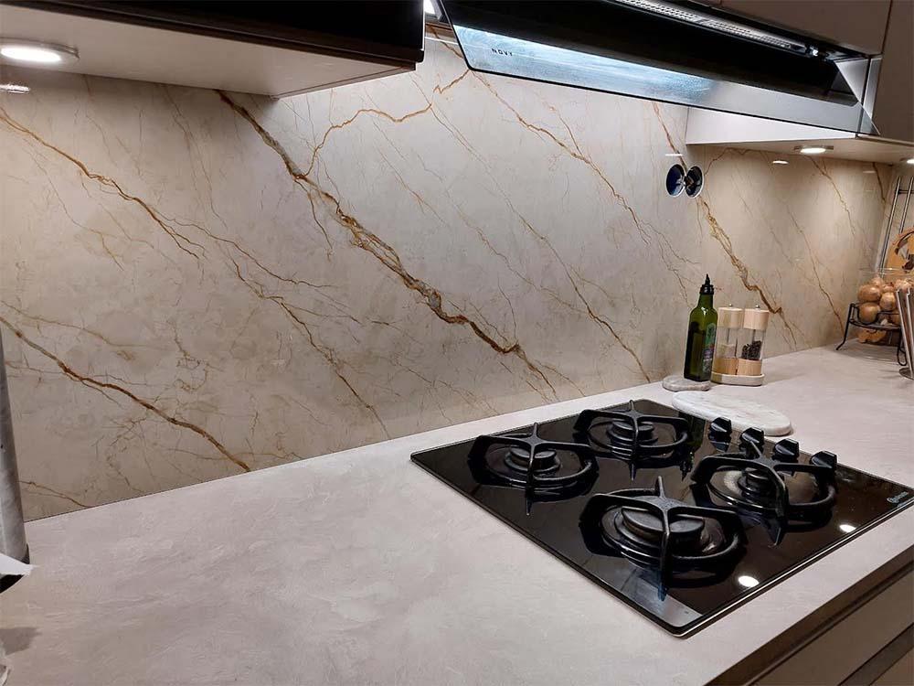 Plaque PVC Imitation Marbre Beige crédence de cuisine