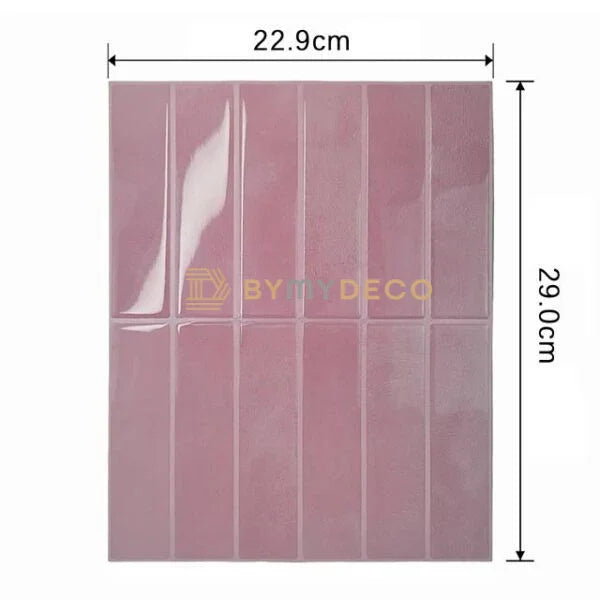 Sticker Carrelage Vinyle Vertical Rose Crédence Cuisine - vue alternative