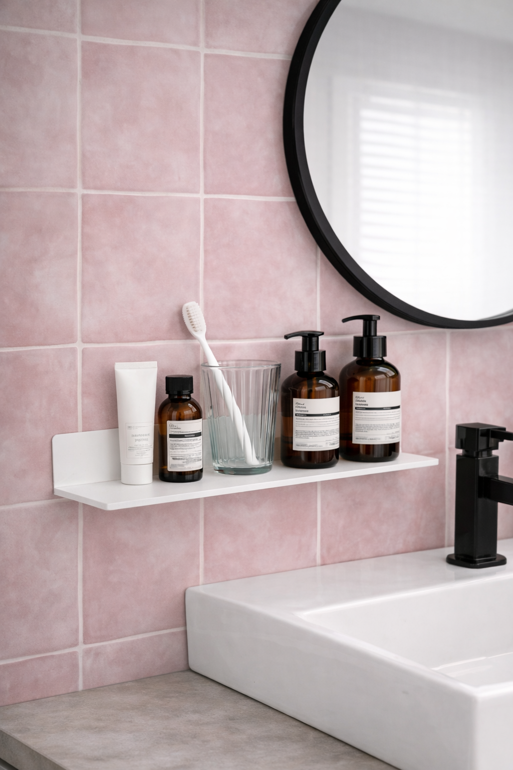 Sticker Carrelage Carré posé dans le salle de bain