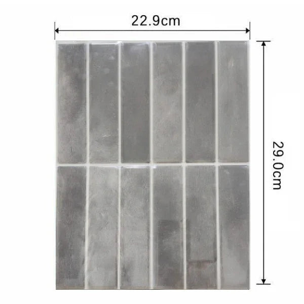 Sticker Carrelage Vinyle Crédence Cuisine – Vertical Gris Anthracite - vue alternative