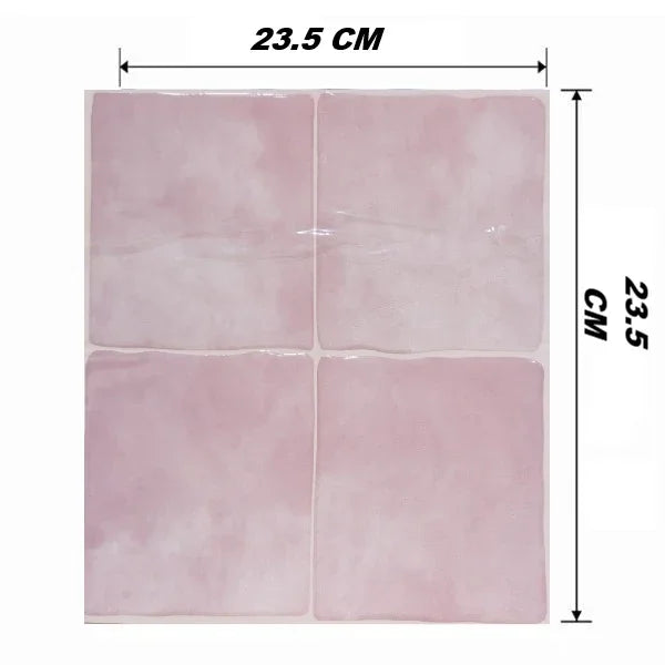 Sticker Carrelage Vinyle - Crédence Cuisine – Carré Rose - vue alternative