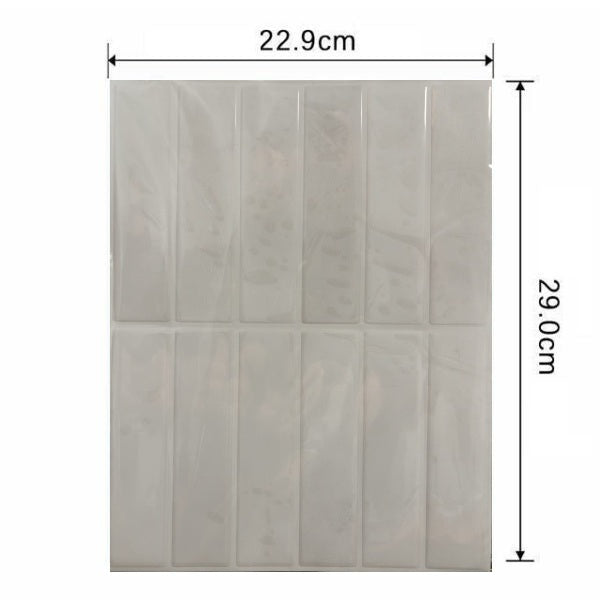 Sticker Carrelage Vinyle Vertical Blanc Cassé dimension