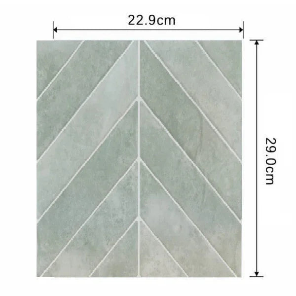 Sticker Carrelage Zellige Vert Sauge Adhésive – Effet Carrelage - vue alternative