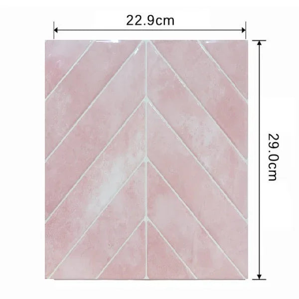 Sticker Carrelage Zellige Rose Adhésive – Effet Carrelage Marocain - vue alternative