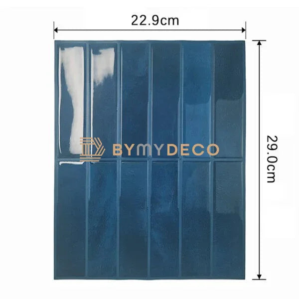 Sticker Carrelage Vinyle Vertical Bleu | Crédence Cuisine - vue alternative