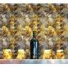 carrelage frise salle de bain brillant cuivre