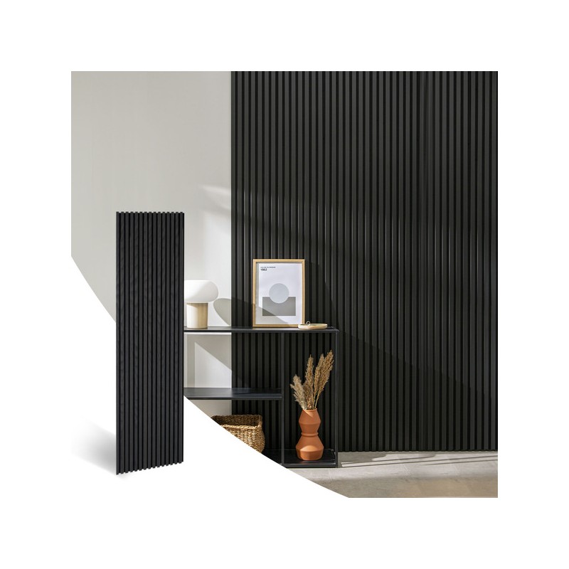 Panneau Acoustique Bois Noir 260 Akupanel Noir