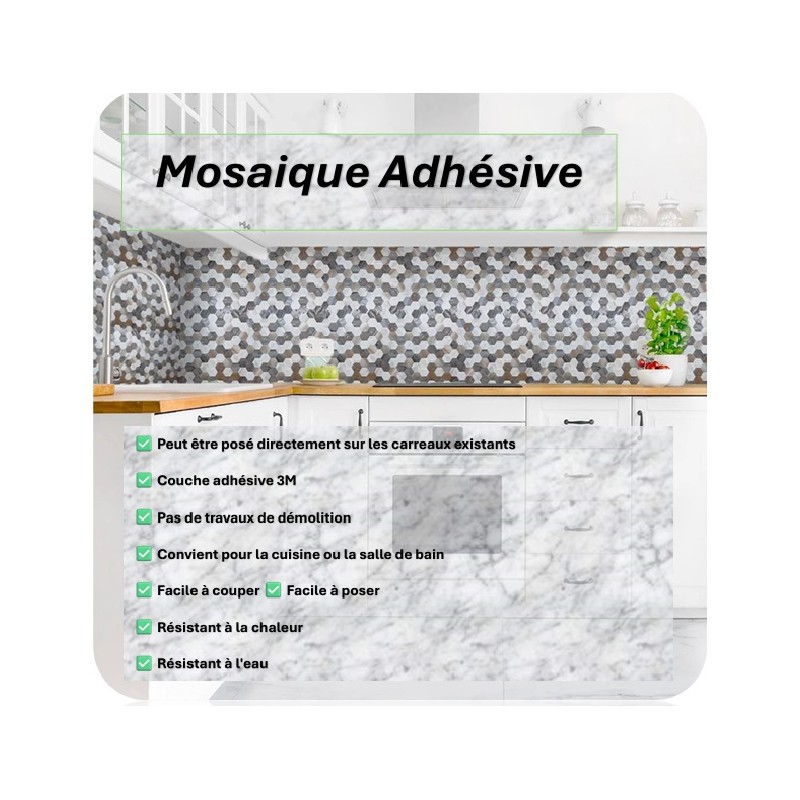 Mosaique Adhésive pour salle de bain