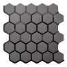 Mosaique Adhésive Credence Gris Noir Hexagonale