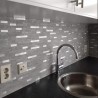 Mosaique Adhesive crédence anthracite