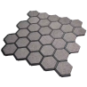 Design élégant de mosaïque hexagonale gris noir pour mur de cuisine