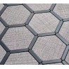 Détail de la texture de la mosaïque adhésive hexagonale gris noir