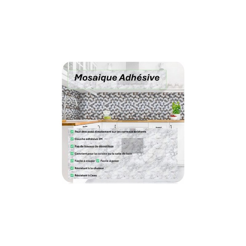 avantage de mosaqieu adhesive