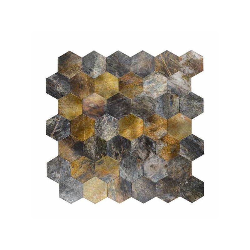 Mosaique Adhésive Cuivre Brillant - autocollante salle de bain