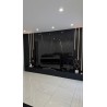 cinewall noir panneaux pvc marbre avec led panneaux acoustique bois