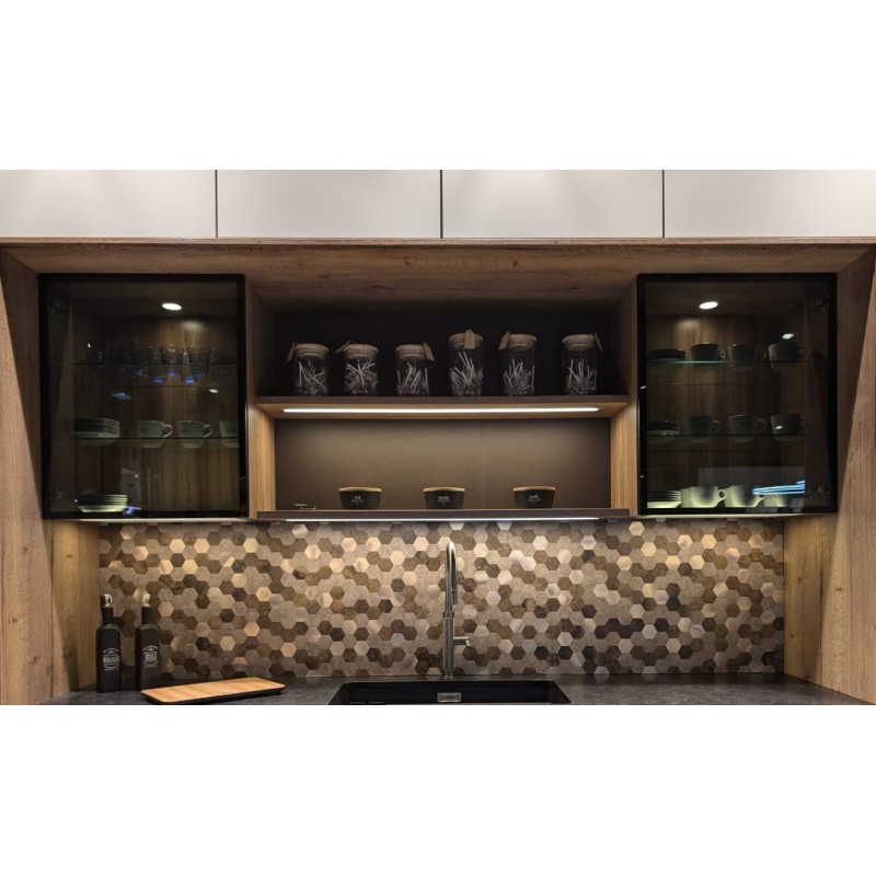 Crédence de cuisine en mosaïque adhésive hexagonale cuivre marron - Facile à installer et idéale pour une décoration