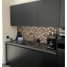 Mosaïque hexagonale cuivre marron adhésive pour crédence de cuisine - Solution rapide et esthétique pour un look moderne