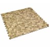 Crédence mosaïque adhésive relief doré - Design élégant pour cuisine et salle de bain