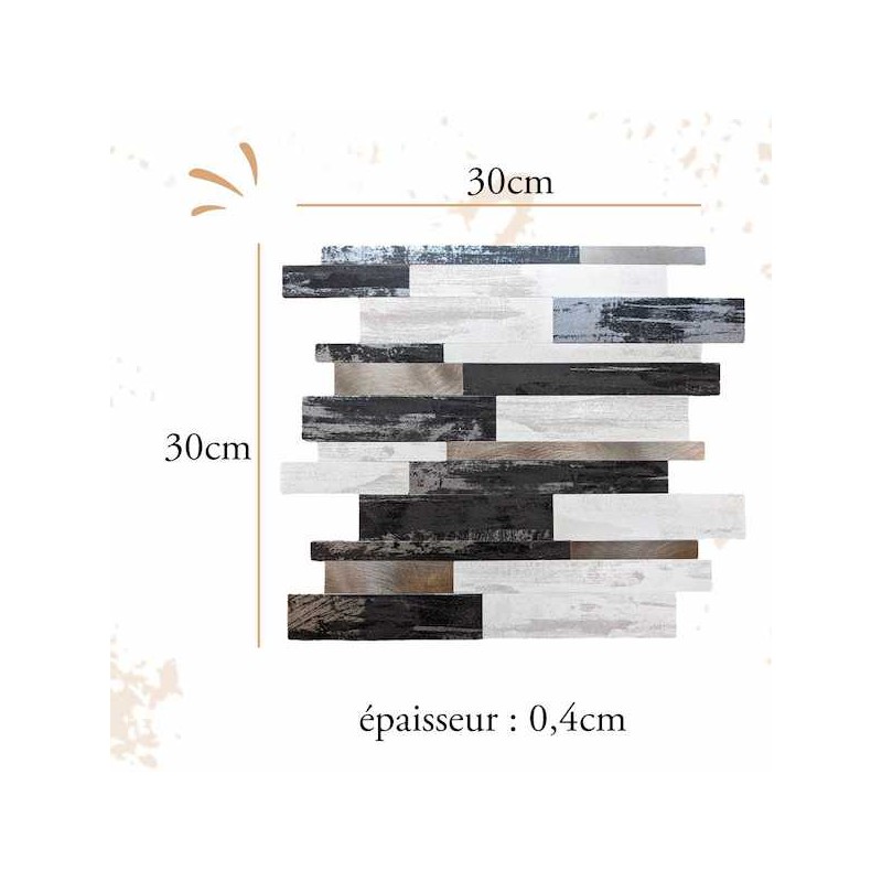 Mosaïque adhésive beige pour crédence à coller - Solution pratique et moderne pour cuisine