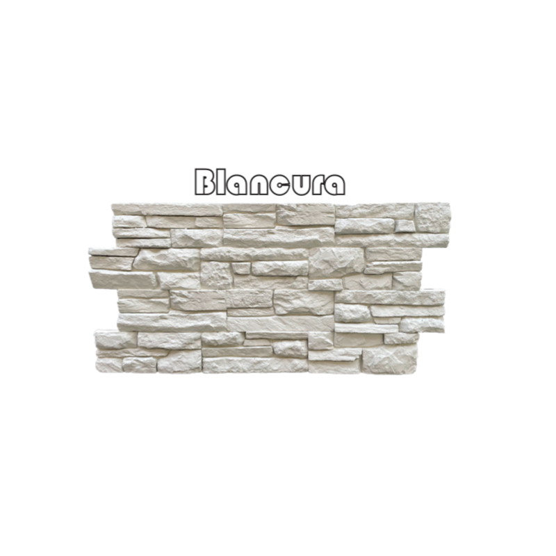 Panneaux Pierre 3D PU Ardesia Blancura Blanc